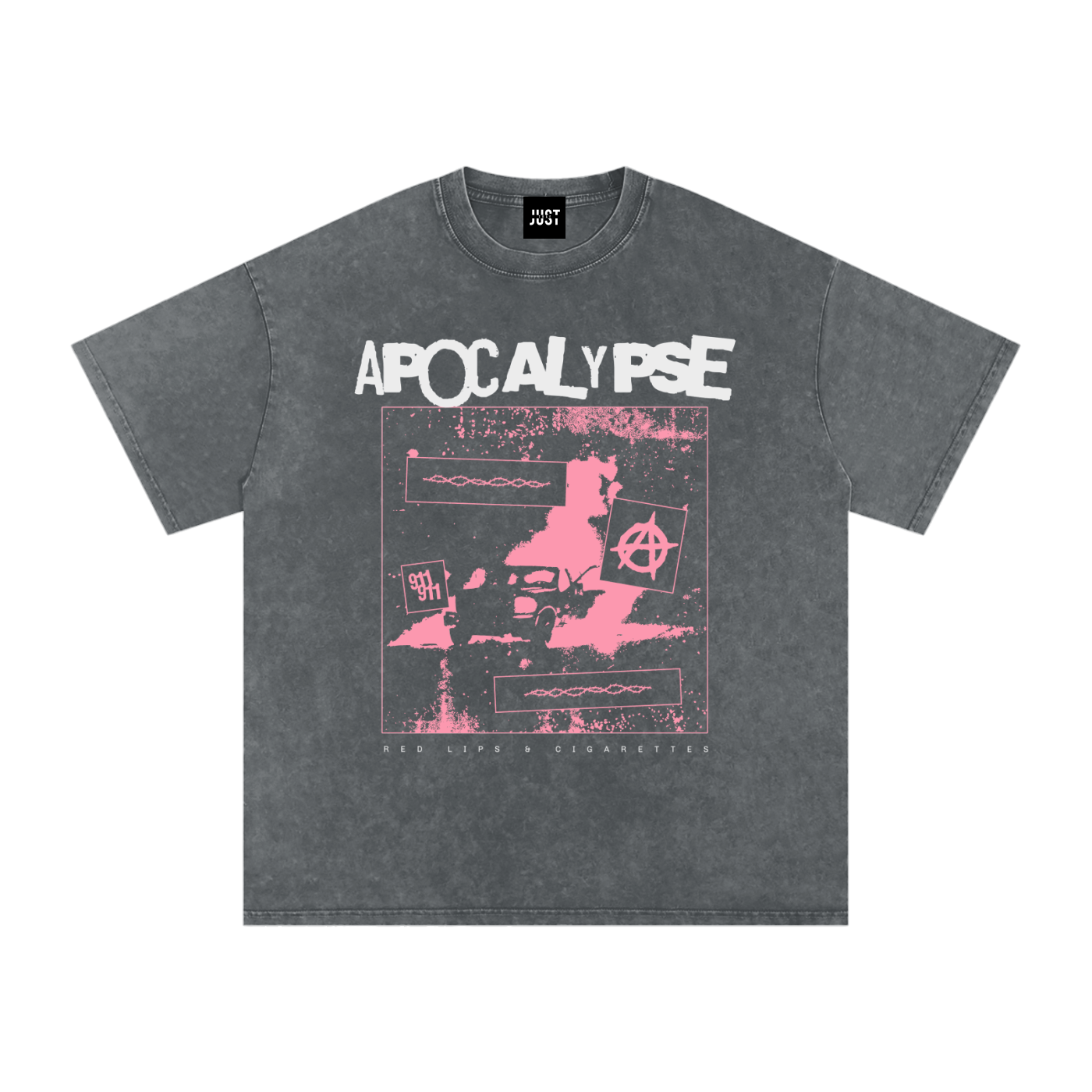 Apocalypse Snow Washed Oversized Cotton T-Shirt