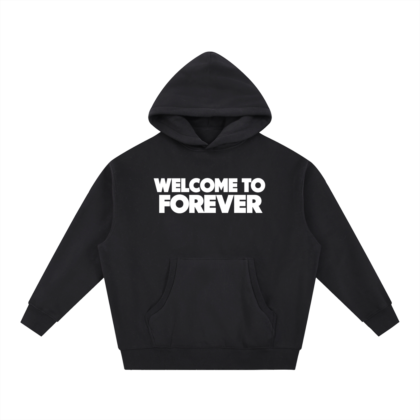 Welcome To Forever Oversized Boxy Fit Fleece Hoodie