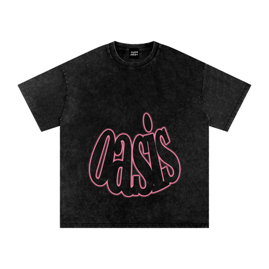 Oasis Snow Washed Oversized Cotton T-Shirt